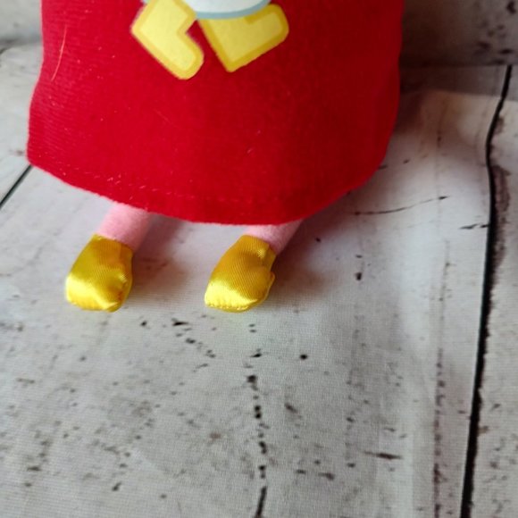 8" pink pig plush character red shirt with white duck - Picture 5 of 8
